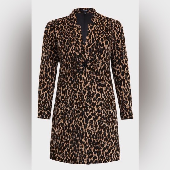 Torrid size 3X Leopard print wool car coat! Like new condition! - Picture 2 of 8